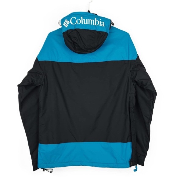 Columbia Men's Challenger 1/2 Zip Pullover Jacket Black/Fjord Blue Small NWT - Picture 2 of 7